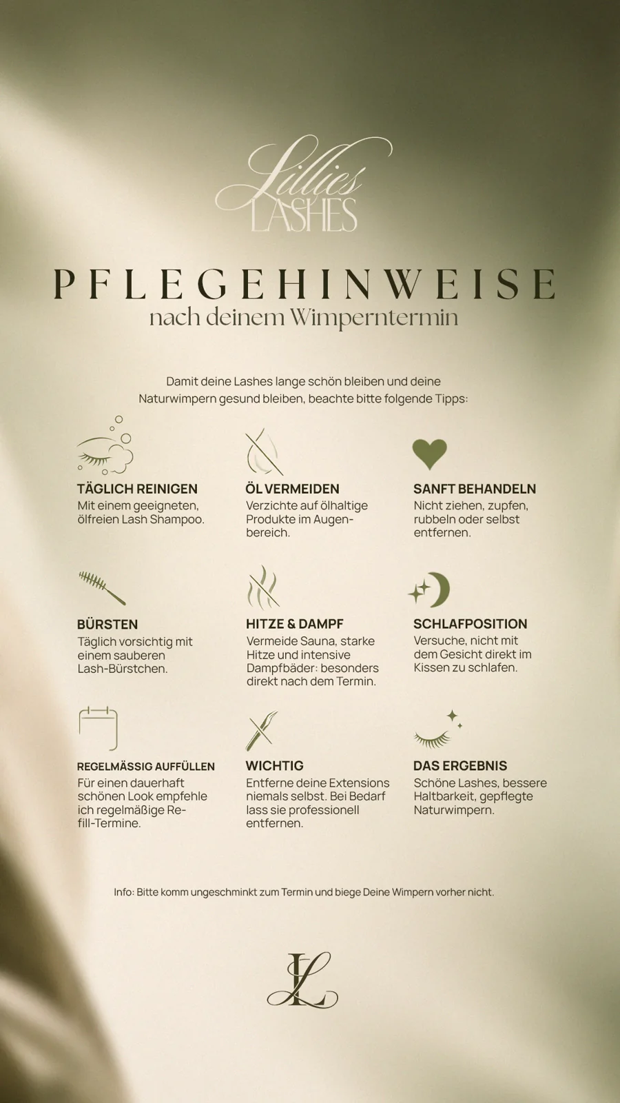 Story Pflegehinweise