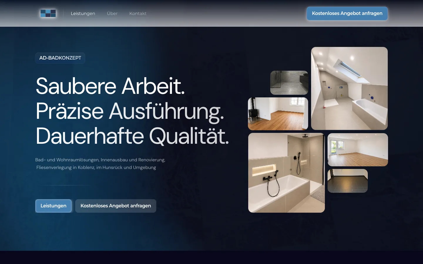 AD Badkonzept Website Desktop-Ansicht