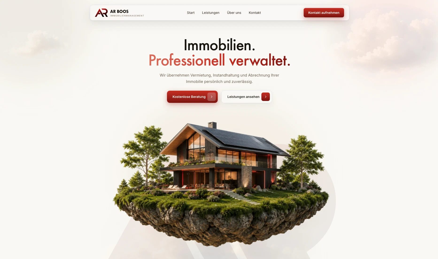 AR Boos Immobilienmanagement Website